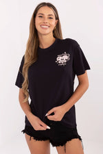 T-skjorte Sublevel til dame fra MS StyleHaven, laget av Bomull, farge Rosa, størrelse L, med short ermer