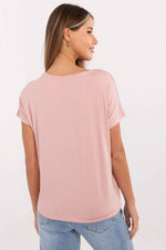 T-skjorte Sublevel til dame fra MS StyleHaven, laget av Viskose, farge Rosa, størrelse s, med short ermer
