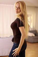 Bluse Mirale til dame fra MS StyleHaven, laget av Viskose, farge Svart, størrelse M, med 3-4; short ermer, perfekt til dress