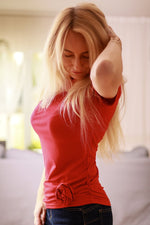 Bluse Mirale til dame fra MS StyleHaven, laget av Viskose, farge Rød, størrelse M, med 3-4; short ermer, perfekt til dress