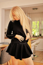 Skjørtbukse Mirale til dame fra MS StyleHaven, laget av Bomull, farge Svart, størrelse s, med long ermer, perfekt til dress