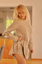 Skjørtbukse Mirale til dame fra MS StyleHaven, laget av Bomull, farge Rosa, størrelse M, med long ermer, perfekt til dress