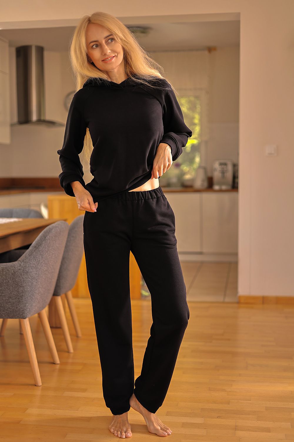 Sett Mirale til dame fra MS StyleHaven, laget av Bomull; Elastan-1, farge Grå, størrelse XXL, med long ermer, perfekt til dress