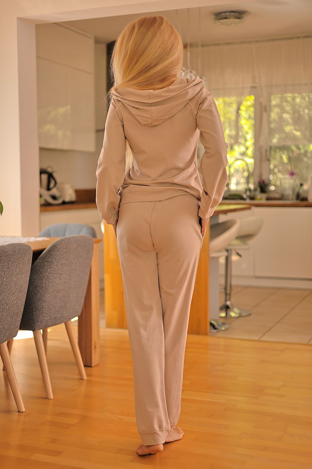 Sett Mirale til dame fra MS StyleHaven, laget av Bomull; Elastan-1, farge Rosa, størrelse XXL, med long ermer, perfekt til dress