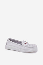 Mocassin Step in Style til dame fra MS StyleHaven, laget av Bomull, farge Hvit, størrelse 37, med short ermer, perfekt til casual