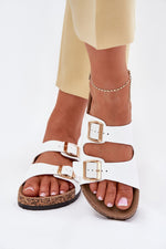 Flip-flops Step in Style til dame fra MS StyleHaven, laget av Bomull, med detaljer i synthetic, farge Hvit, størrelse 36, med short ermer, hælhøyde flat, skostørrelse 36; 37; 38; 39; 40; 41; 42, perfekt til casual