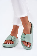 Flip-flops Step in Style til dame fra MS StyleHaven, laget av Bomull, farge Grønn, størrelse 38, med short ermer, perfekt til casual