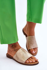 Flip-flops Step in Style til dame fra MS StyleHaven, laget av Bomull, farge beige, størrelse 41, med short ermer, perfekt til casual