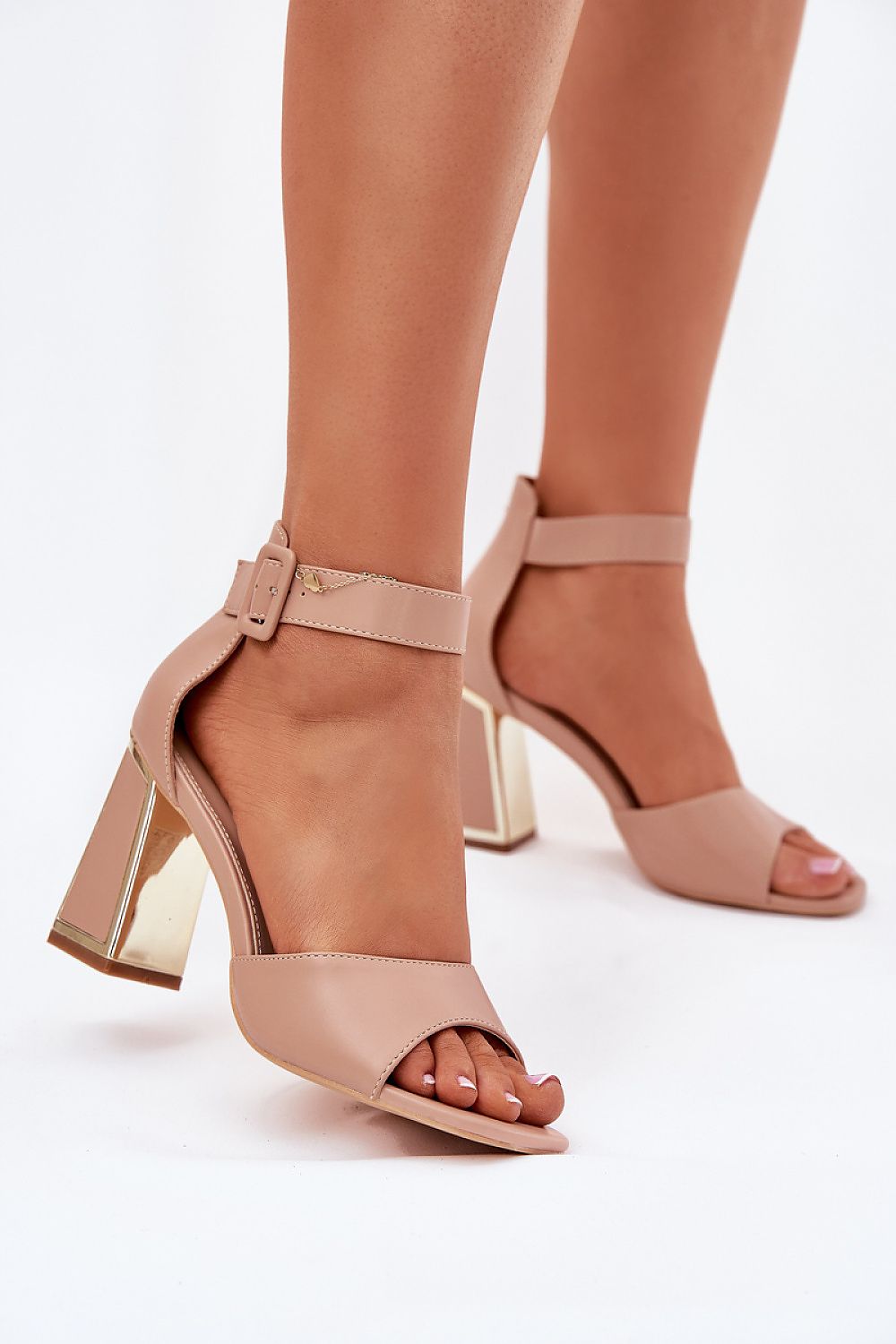 Hælsandaler Step in style til dame fra MS StyleHaven, laget av polyester, farge Rosa, størrelse 36, med 45720 ermer, perfekt til dress