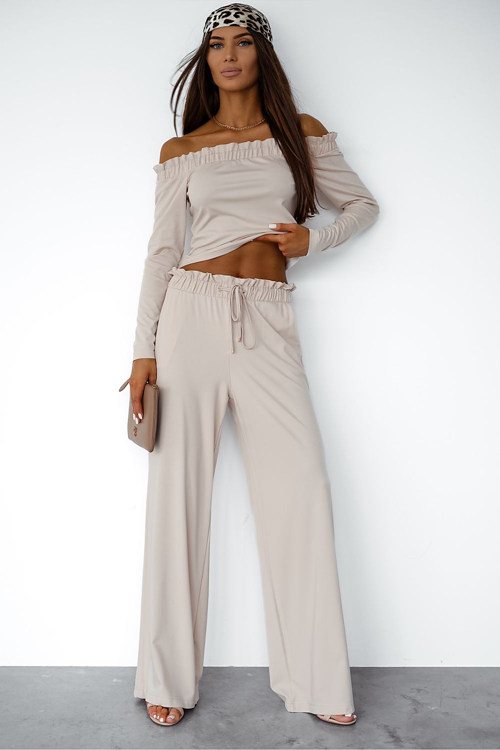 Sett LaBalancia til dame fra MS StyleHaven, laget av Viskose, farge beige, størrelse s, med short ermer, perfekt til dress