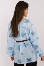 Bluse Lakerta til dame fra MS StyleHaven; laget av Bomull; farge Hvit; stÃƒÂ¸rrelse L/XL; med long ermer; perfekt til dress