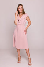 Cocktailkjole Stylove til dame fra MS StyleHaven, laget av polyester, farge Grønn, størrelse L, med short ermer, perfekt til dress