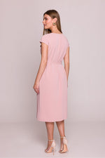 Cocktailkjole Stylove til dame fra MS StyleHaven, laget av polyester, farge Grønn, størrelse XL, med short ermer, perfekt til dress