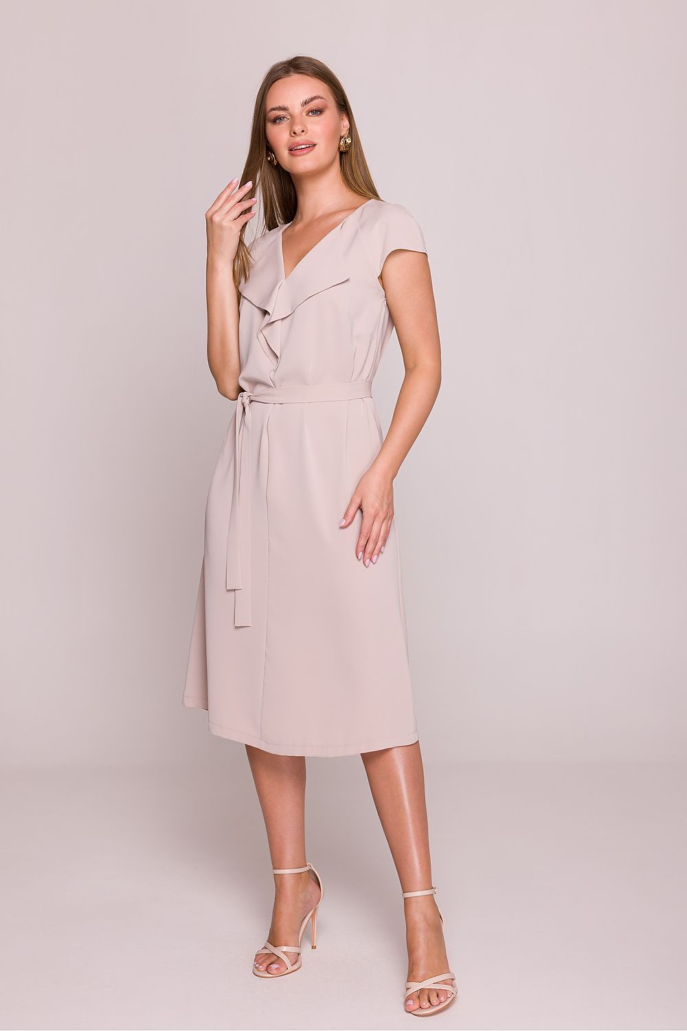 Cocktailkjole Stylove til dame fra MS StyleHaven, laget av polyester, farge Rosa, størrelse XL, med short ermer, perfekt til dress