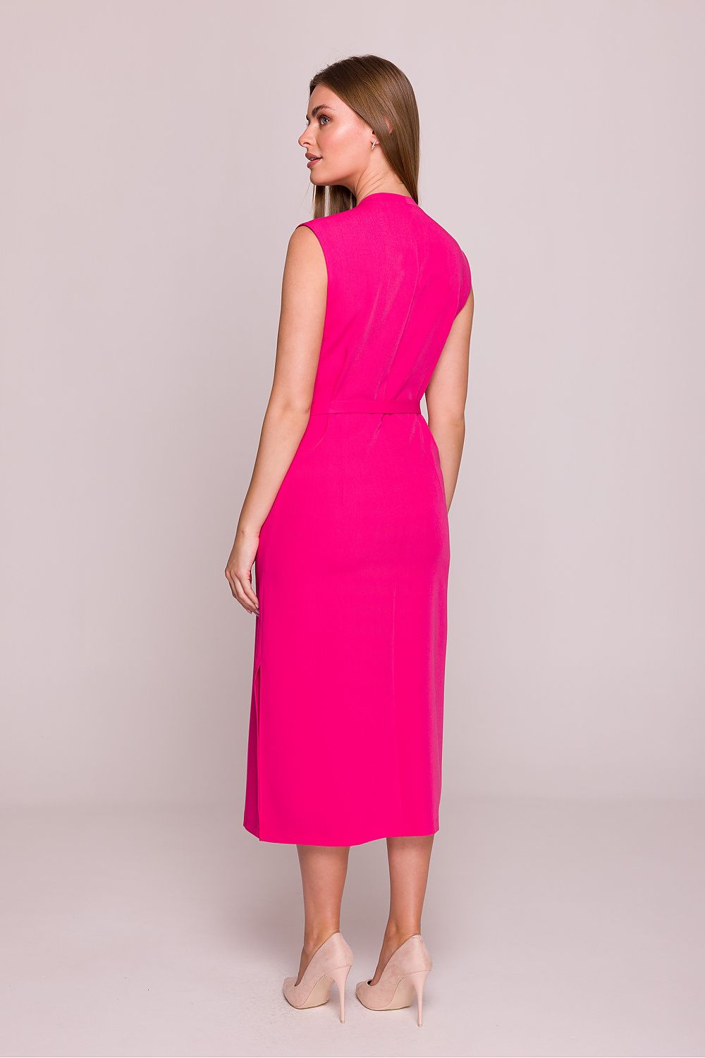 Dagkjole Stylove til dame fra MS StyleHaven, laget av polyester; Viskose, farge Rosa, størrelse M, med sleeveless ermer, perfekt til dress