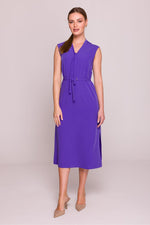 Dagkjole Stylove til dame fra MS StyleHaven, laget av polyester; Viskose, farge Rosa, størrelse XXL, med sleeveless ermer, perfekt til dress