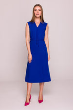 Dagkjole Stylove til dame fra MS StyleHaven, laget av polyester; Viskose, farge Grå, størrelse M, med sleeveless ermer, perfekt til dress