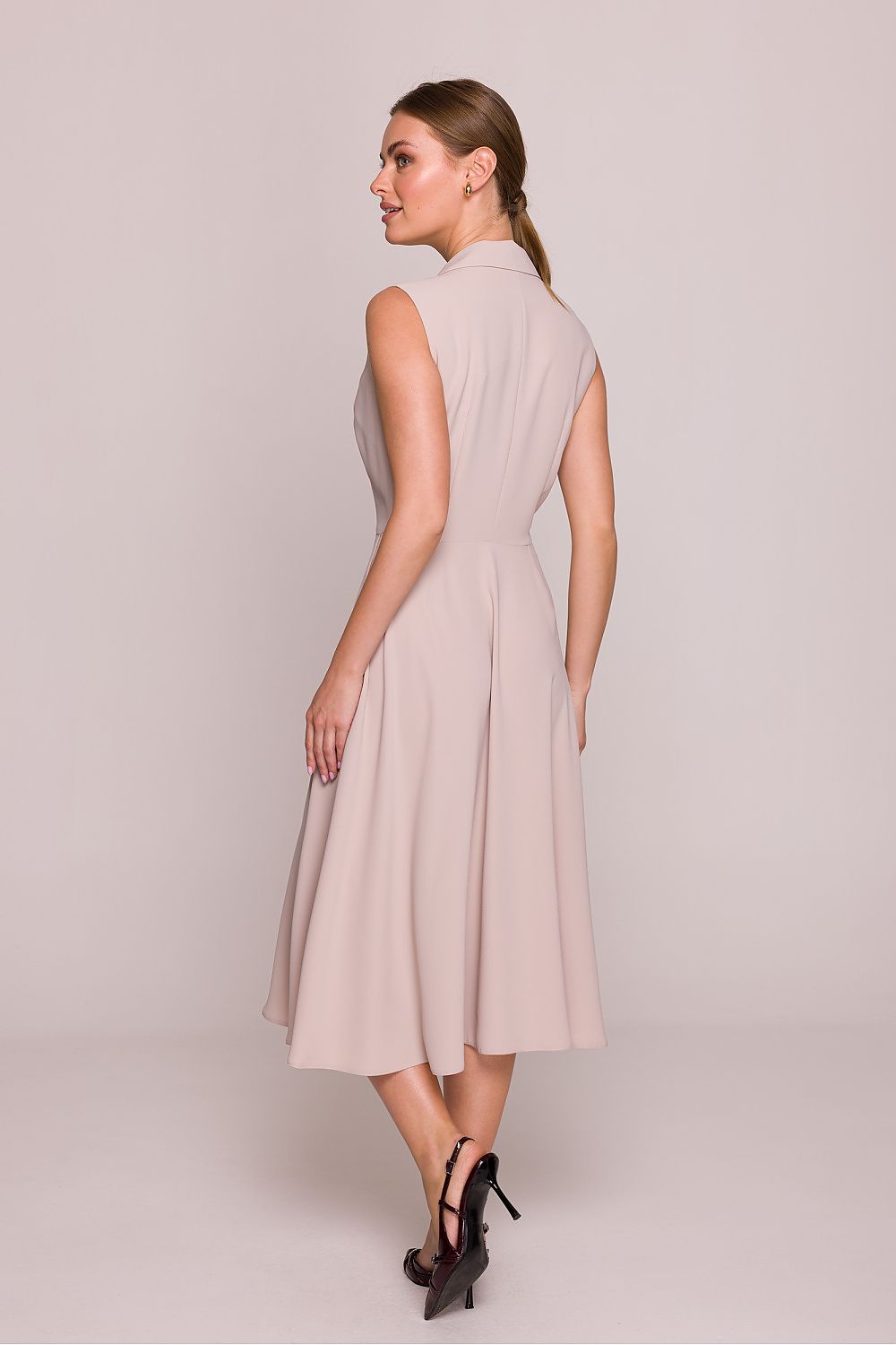 Cocktailkjole Stylove til dame fra MS StyleHaven, laget av polyester, farge Blå, størrelse M, med sleeveless ermer, perfekt til dress