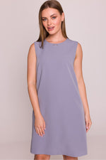 Dagkjole Stylove til dame fra MS StyleHaven, laget av polyester; Viskose, farge Grå, størrelse XL, med sleeveless ermer, perfekt til dress