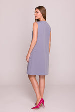 Dagkjole Stylove til dame fra MS StyleHaven, laget av polyester; Viskose, farge Grå 2, størrelse s, med sleeveless ermer, perfekt til dress