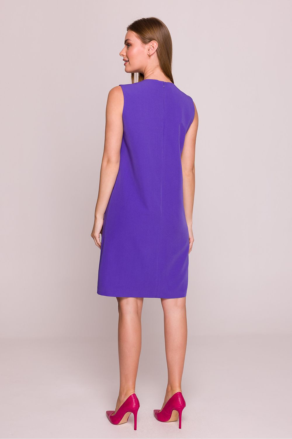 Dagkjole Stylove til dame fra MS StyleHaven, laget av polyester; Viskose, farge Grå 2, størrelse XL, med sleeveless ermer, perfekt til dress