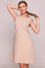Dagkjole Stylove til dame fra MS StyleHaven, laget av polyester; Viskose, farge Fiolett, størrelse L, med sleeveless ermer, perfekt til dress