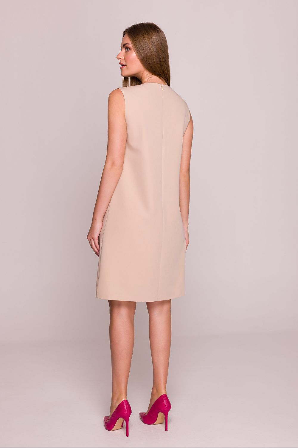 Dagkjole Stylove til dame fra MS StyleHaven, laget av polyester; Viskose, farge Fiolett, størrelse XXL, med sleeveless ermer, perfekt til dress