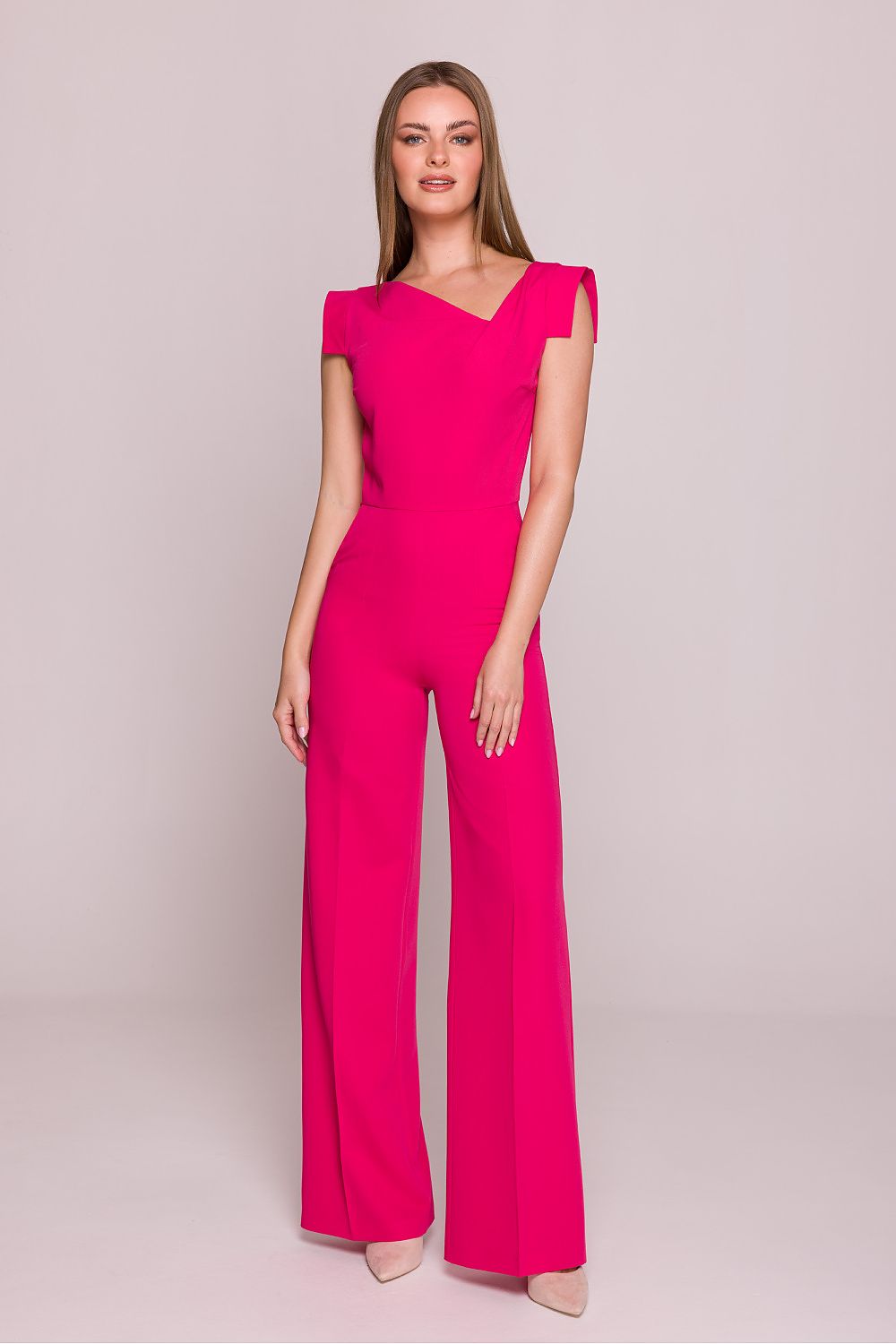 Jumpsuit Stylove til dame fra MS StyleHaven, laget av polyester; Viskose, farge Rosa, størrelse s, med sleeveless ermer, perfekt til dress