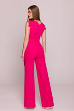 Jumpsuit Stylove til dame fra MS StyleHaven, laget av polyester; Viskose, farge Rosa, størrelse L, med sleeveless ermer, perfekt til dress