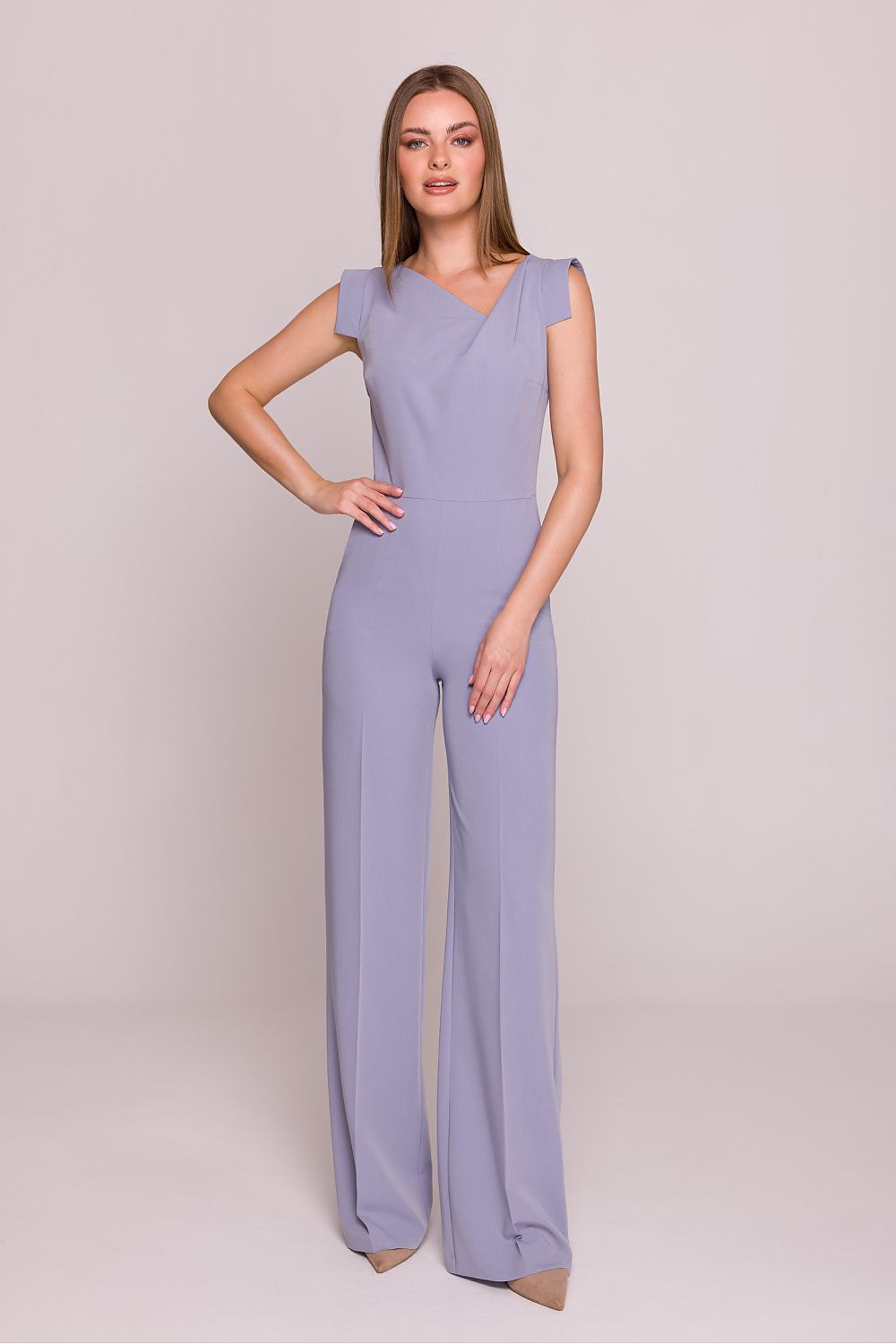Jumpsuit Stylove til dame fra MS StyleHaven, laget av polyester; Viskose, farge Rosa, størrelse XL, med sleeveless ermer, perfekt til dress
