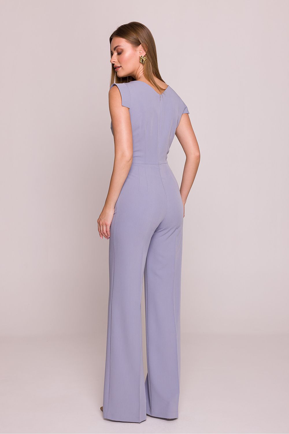 Jumpsuit Stylove til dame fra MS StyleHaven, laget av polyester; Viskose, farge Grå, størrelse s, med sleeveless ermer, perfekt til dress