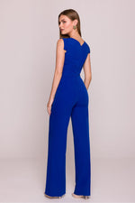 Jumpsuit Stylove til dame fra MS StyleHaven, laget av polyester; Viskose, farge Fiolett, størrelse s, med sleeveless ermer, perfekt til dress