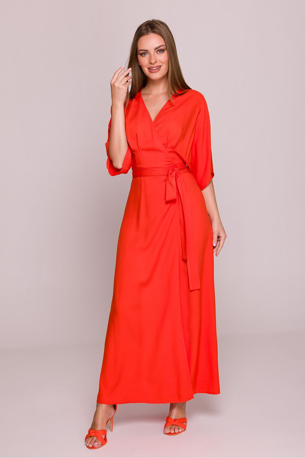 Dagkjole Stylove til dame fra MS StyleHaven, laget av Viskose, farge Blå, størrelse XXL, med sleeveless; 3-4 ermer, perfekt til dress