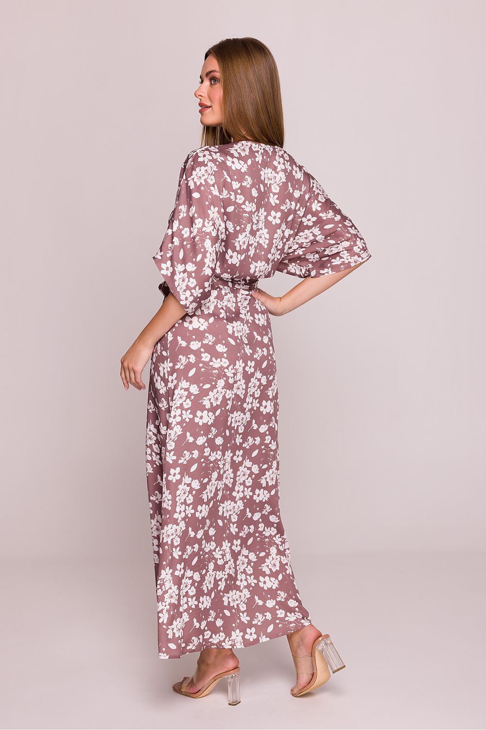 Dagkjole Stylove til dame fra MS StyleHaven, laget av Viskose, farge Flerfarget, størrelse M, med short; 3-4 ermer, perfekt til dress