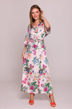 Dagkjole Stylove til dame fra MS StyleHaven, laget av Viskose, farge Flerfarget, størrelse L, med short; 3-4 ermer, perfekt til dress