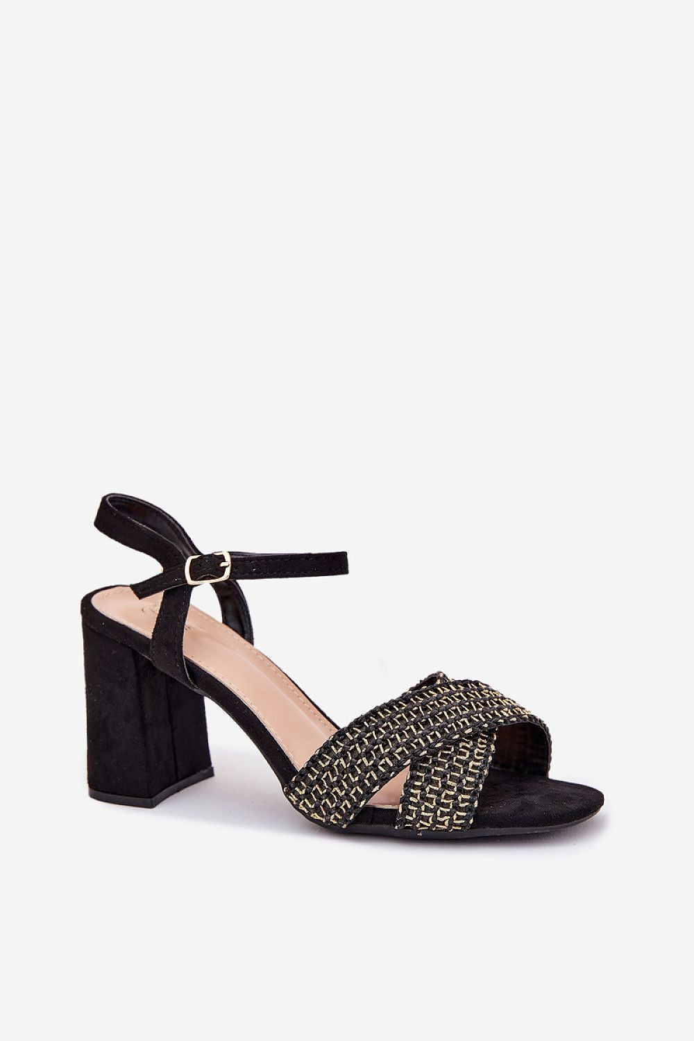 Hælsandaler Step in style til dame fra MS StyleHaven, laget av Bomull, farge Svart, størrelse 37, med short ermer, perfekt til dress