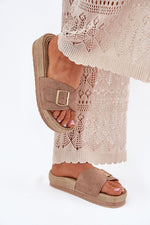 Flip-flops Step in Style til dame fra MS StyleHaven, laget av Bomull, farge Brun, størrelse 38, med short ermer, perfekt til casual