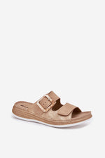 Flip-flops Step in Style til dame fra MS StyleHaven, laget av Bomull, farge beige, størrelse 37, med short ermer, perfekt til casual