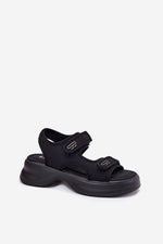 Sandaler Step in style til dame fra MS StyleHaven, laget av Bomull, farge Svart, størrelse 37, med short ermer, perfekt til casual