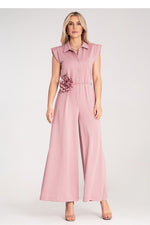 Drakt Figl til dame fra MS StyleHaven, laget av polyester; Viskose, farge beige, størrelse S/M, med sleeveless ermer, perfekt til dress