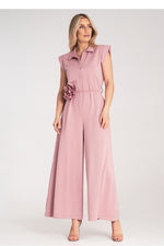 Drakt Figl til dame fra MS StyleHaven, laget av polyester; Viskose, farge beige, størrelse S/M, med sleeveless ermer, perfekt til dress