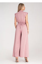 Drakt Figl til dame fra MS StyleHaven, laget av polyester; Viskose, farge beige, størrelse S/M, med sleeveless ermer, perfekt til dress