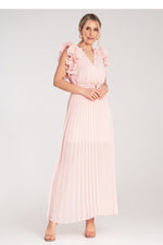 Cocktailkjole Figl til dame fra MS StyleHaven, laget av polyester, farge Grønn, størrelse S/M, med sleeveless ermer, perfekt til dress