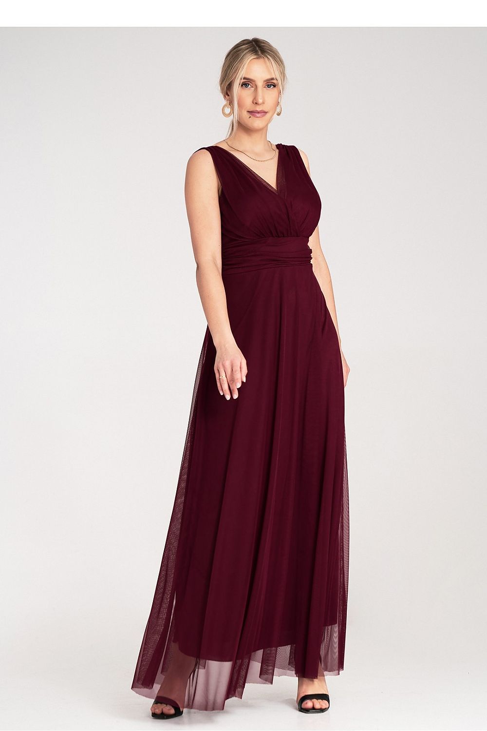 Cocktailkjole Figl til dame fra MS StyleHaven, laget av polyester, farge Rosa, størrelse S/M, med sleeveless ermer, perfekt til dress