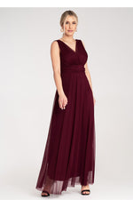 Cocktailkjole Figl til dame fra MS StyleHaven, laget av polyester, farge Rosa, størrelse S/M, med sleeveless ermer, perfekt til dress
