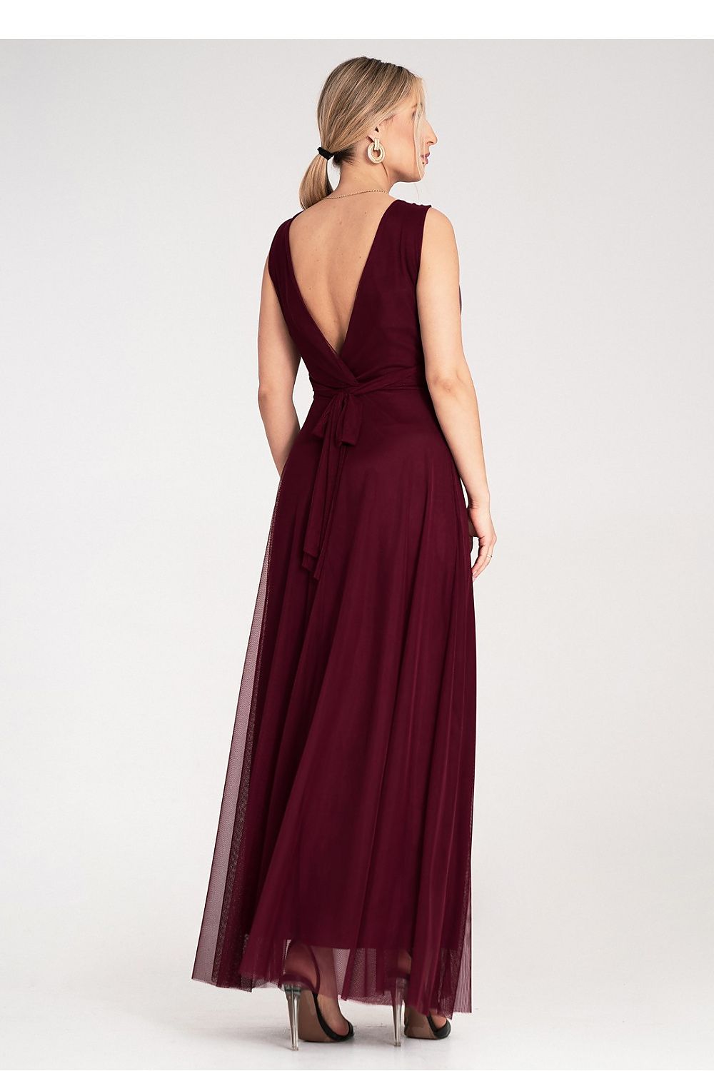 Cocktailkjole Figl til dame fra MS StyleHaven, laget av polyester, farge Rosa, størrelse S/M, med sleeveless ermer, perfekt til dress