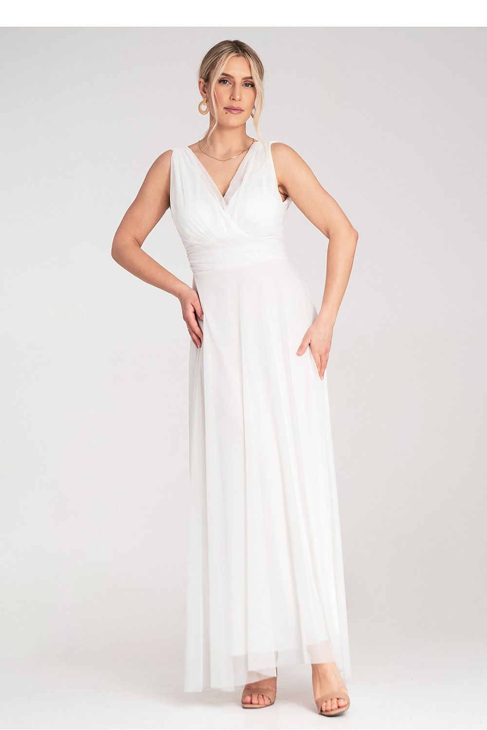 Cocktailkjole Figl til dame fra MS StyleHaven, laget av polyester, farge Rosa, størrelse S/M, med sleeveless ermer, perfekt til dress