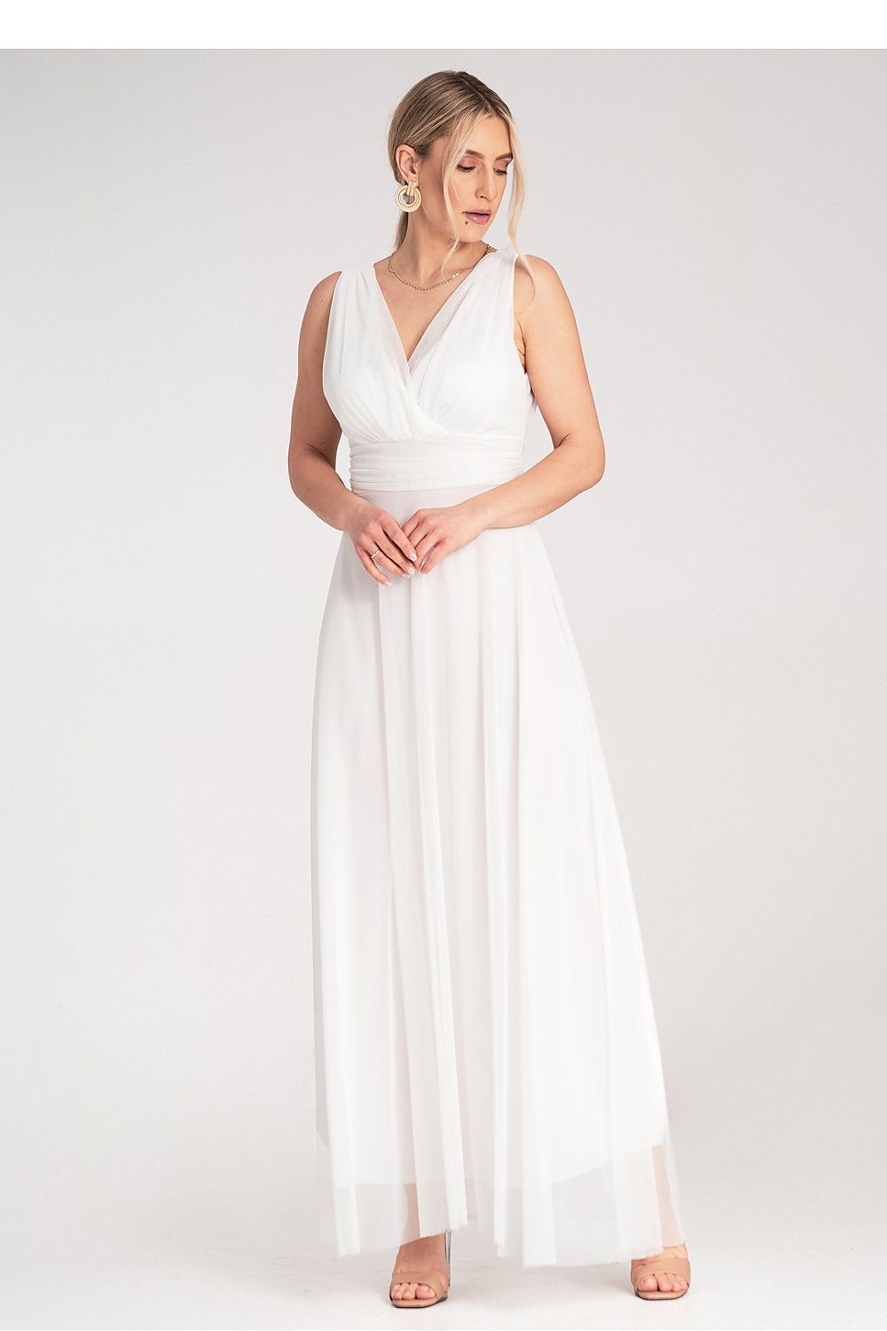 Cocktailkjole Figl til dame fra MS StyleHaven, laget av polyester, farge Rosa, størrelse S/M, med sleeveless ermer, perfekt til dress