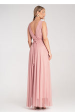 Cocktailkjole Figl til dame fra MS StyleHaven, laget av polyester, farge Rosa, størrelse S/M, med sleeveless ermer, perfekt til dress