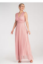 Cocktailkjole Figl til dame fra MS StyleHaven, laget av polyester, farge Rosa, størrelse S/M, med sleeveless ermer, perfekt til dress